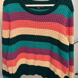 Princess Highway - Retro Inspired Colorful Striped Knitted Women's Sweater